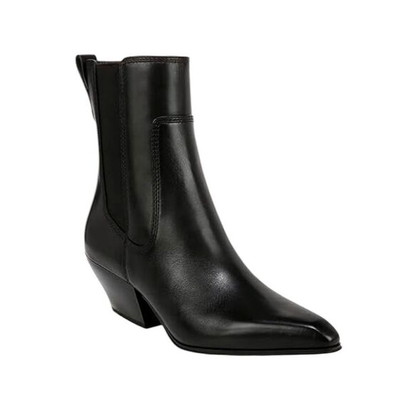 Franco Sarto Black Leather Pointed Toe Boots(Size 8.5M) - Picture 1 of 11
